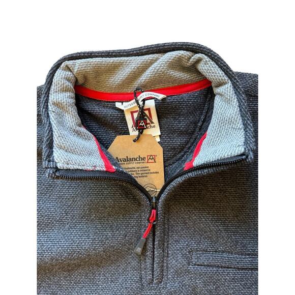 Avalanche Men’s Fleece 1/4 Zip Pullover Sweater - size S (NWT) - Picture 5 of 11